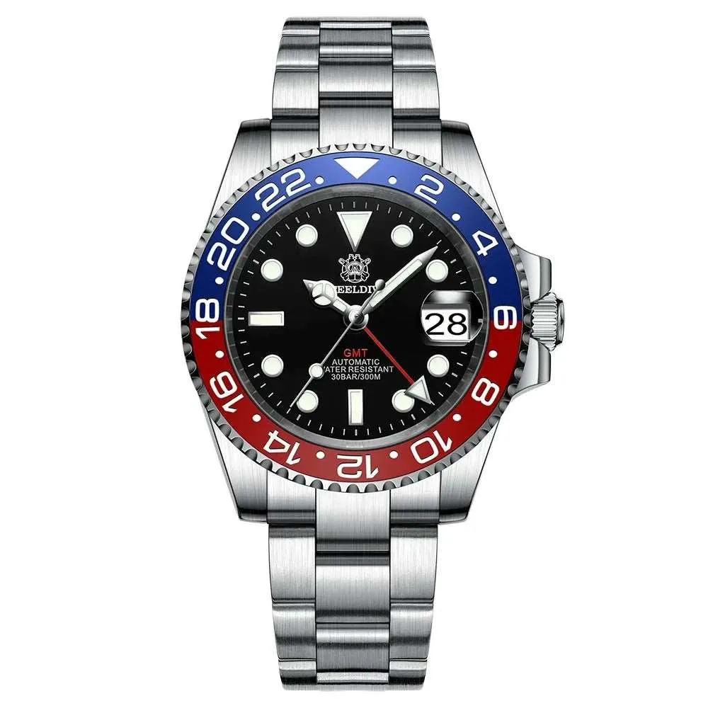 Steeldive GMT Master II Ceramic Full Lume Homage Watches