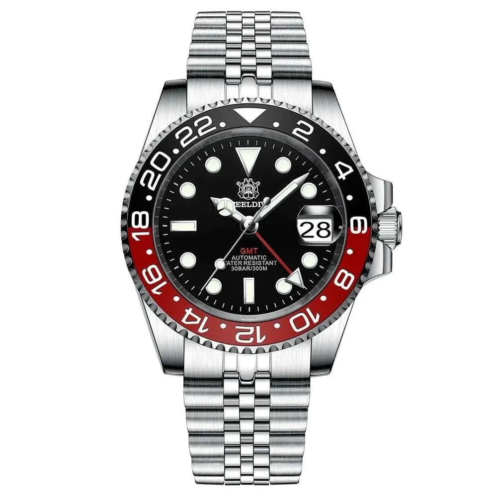 Steeldive GMT Master II Ceramic Full Lume Homage Watches