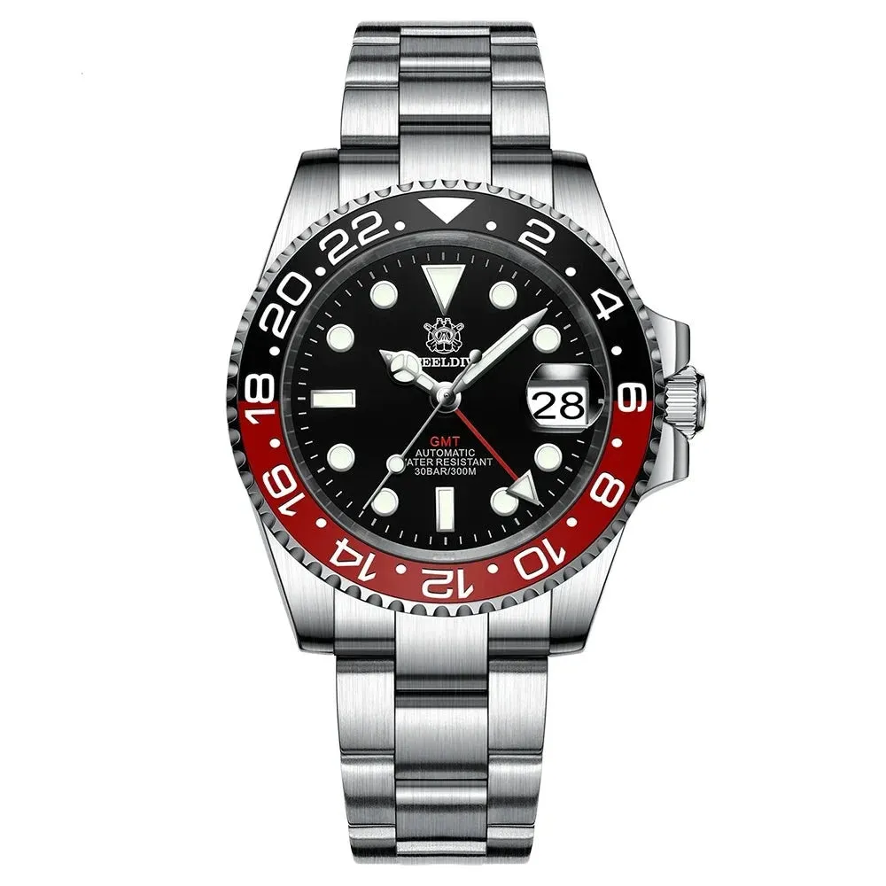 Steeldive GMT Master II Ceramic Full Lume Homage Watches