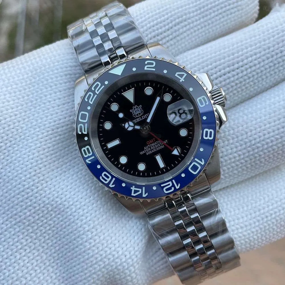 Steeldive GMT Master II Ceramic Full Lume Homage Watches