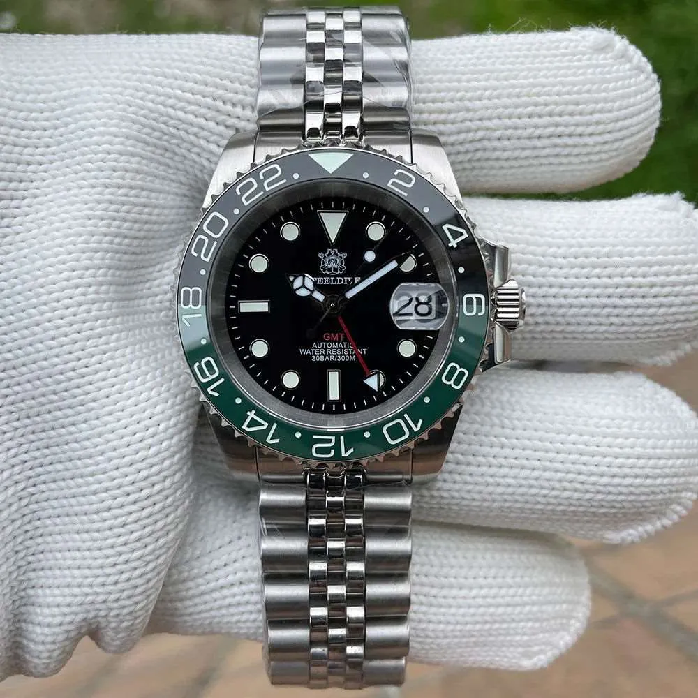 Steeldive GMT Master II Ceramic Full Lume Homage Watches