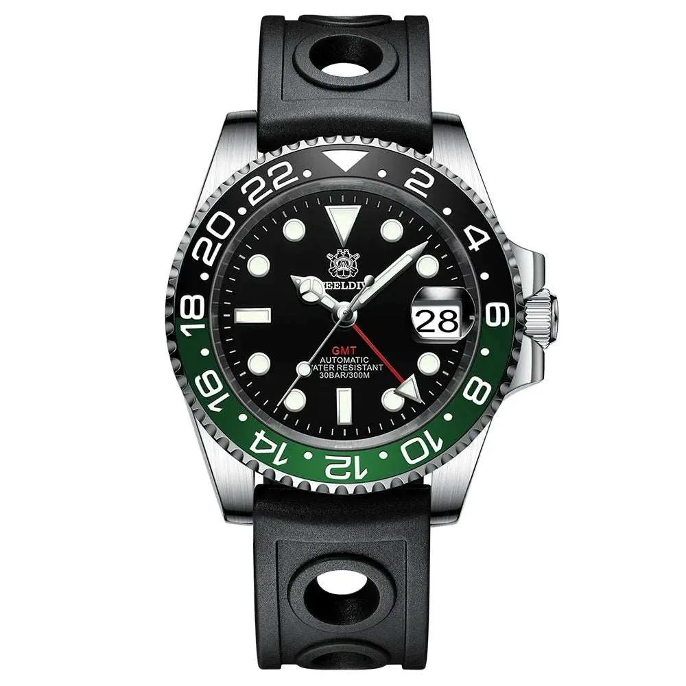 Steeldive GMT Master II Ceramic Full Lume Homage Watches
