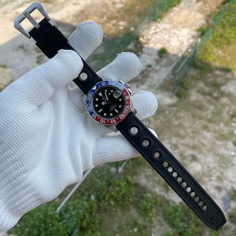 Steeldive GMT Master II Ceramic Full Lume Homage Watches