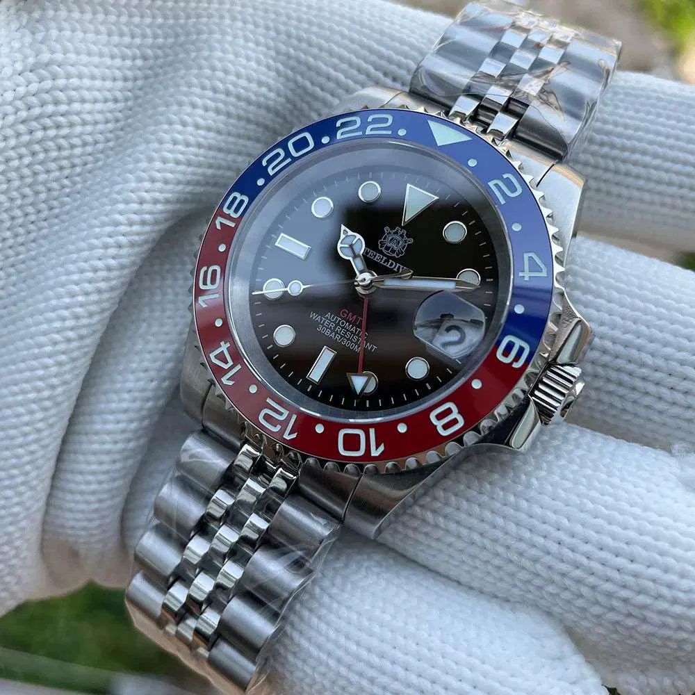 Steeldive GMT Master II Ceramic Full Lume Homage Watches