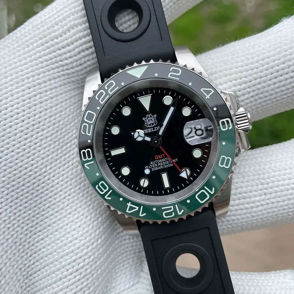 Steeldive GMT Master II Ceramic Full Lume Homage Watches