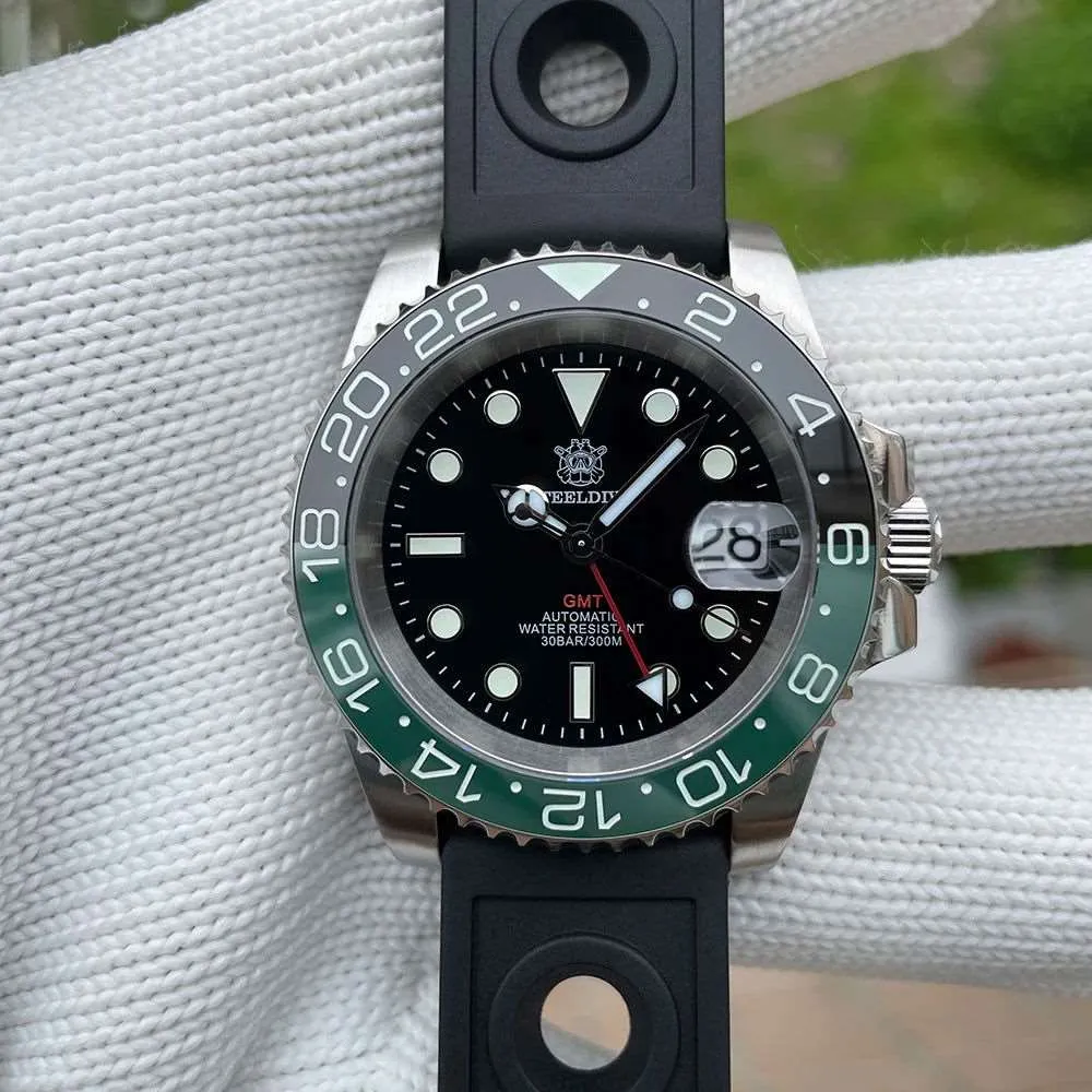 Steeldive GMT Master II Ceramic Full Lume Homage Watches