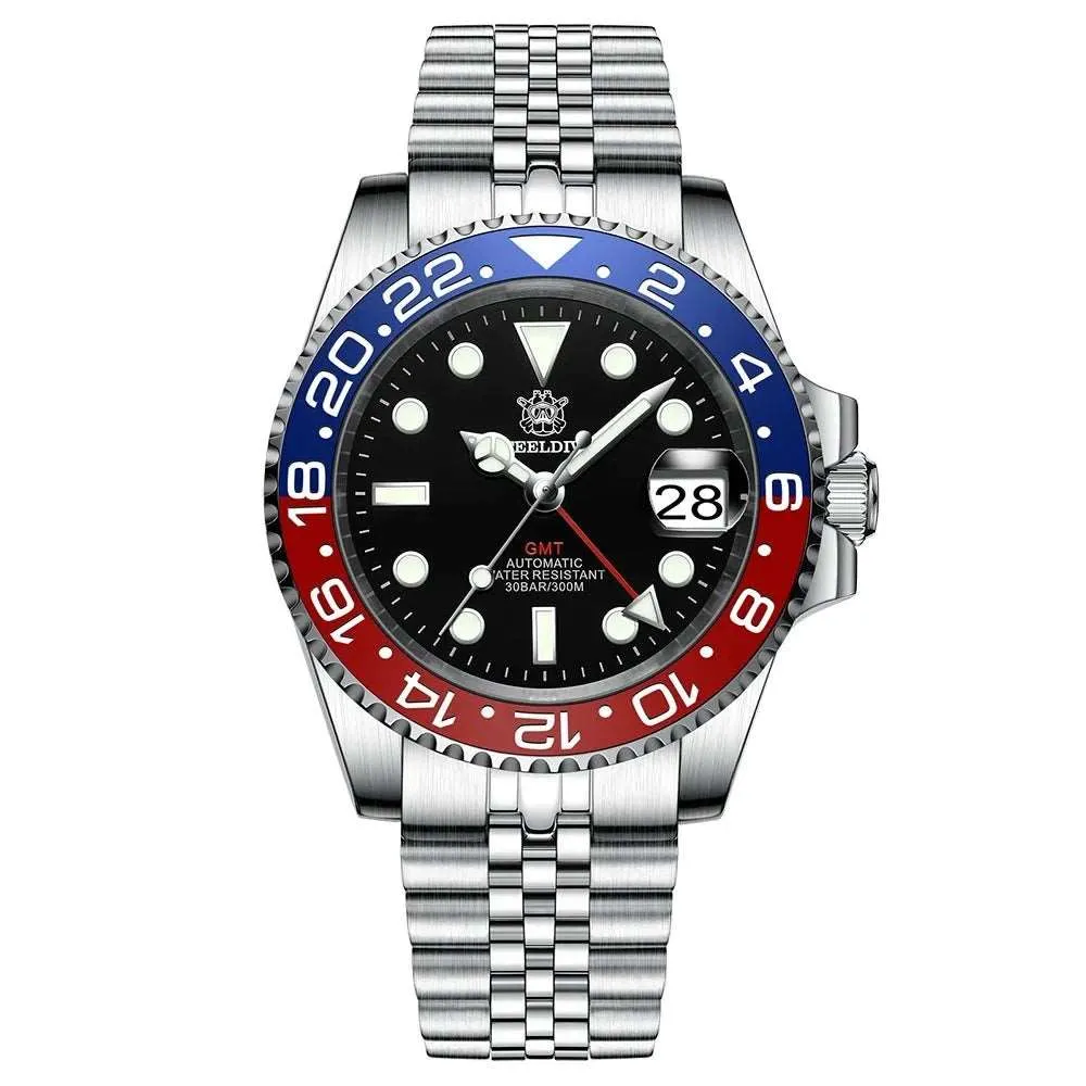 Steeldive GMT Master II Ceramic Full Lume Homage Watches