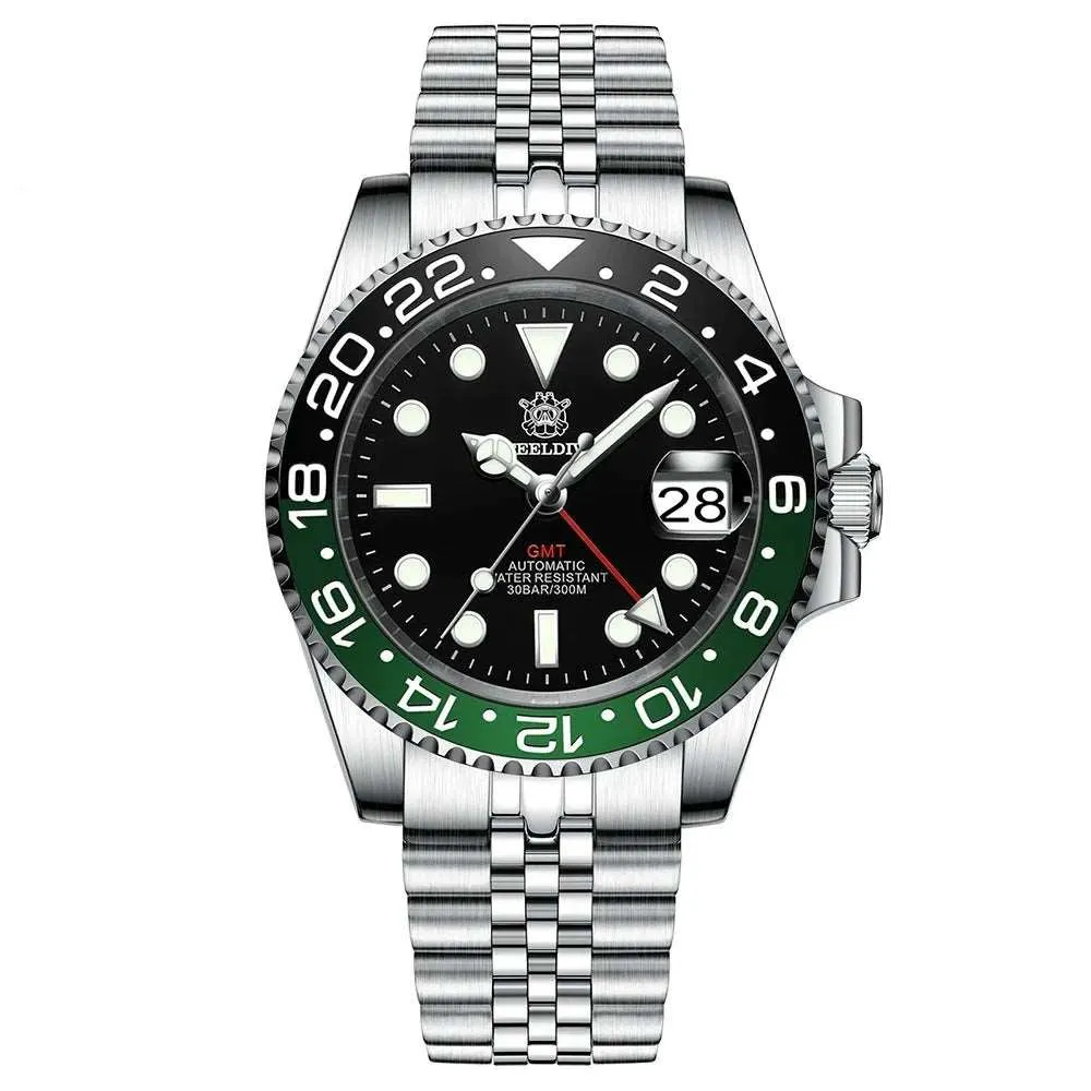 Steeldive GMT Master II Ceramic Full Lume Homage Watches