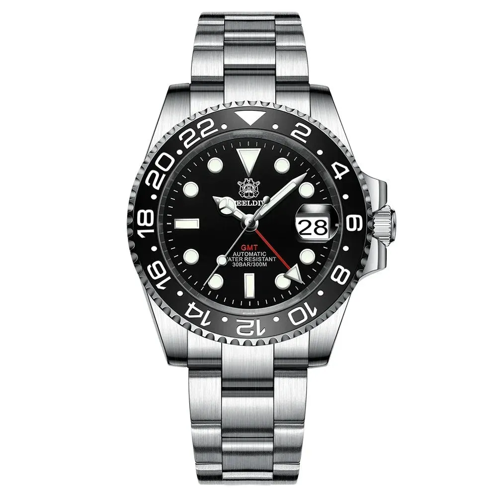 Steeldive GMT Master II Ceramic Full Lume Homage Watches