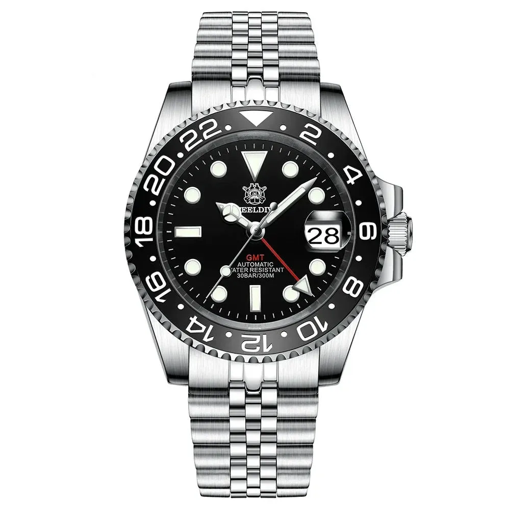 Steeldive GMT Master II Ceramic Full Lume Homage Watches