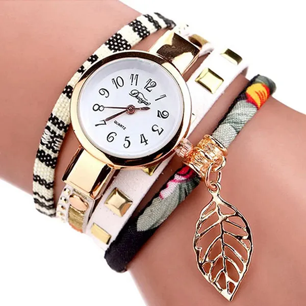 Teen Charm Fabric Bracelet Watch with Gift Box