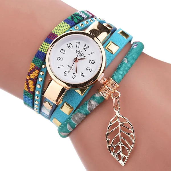 Teen Charm Fabric Bracelet Watch with Gift Box