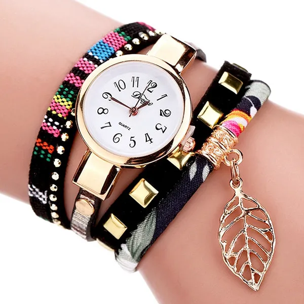 Teen Charm Fabric Bracelet Watch with Gift Box