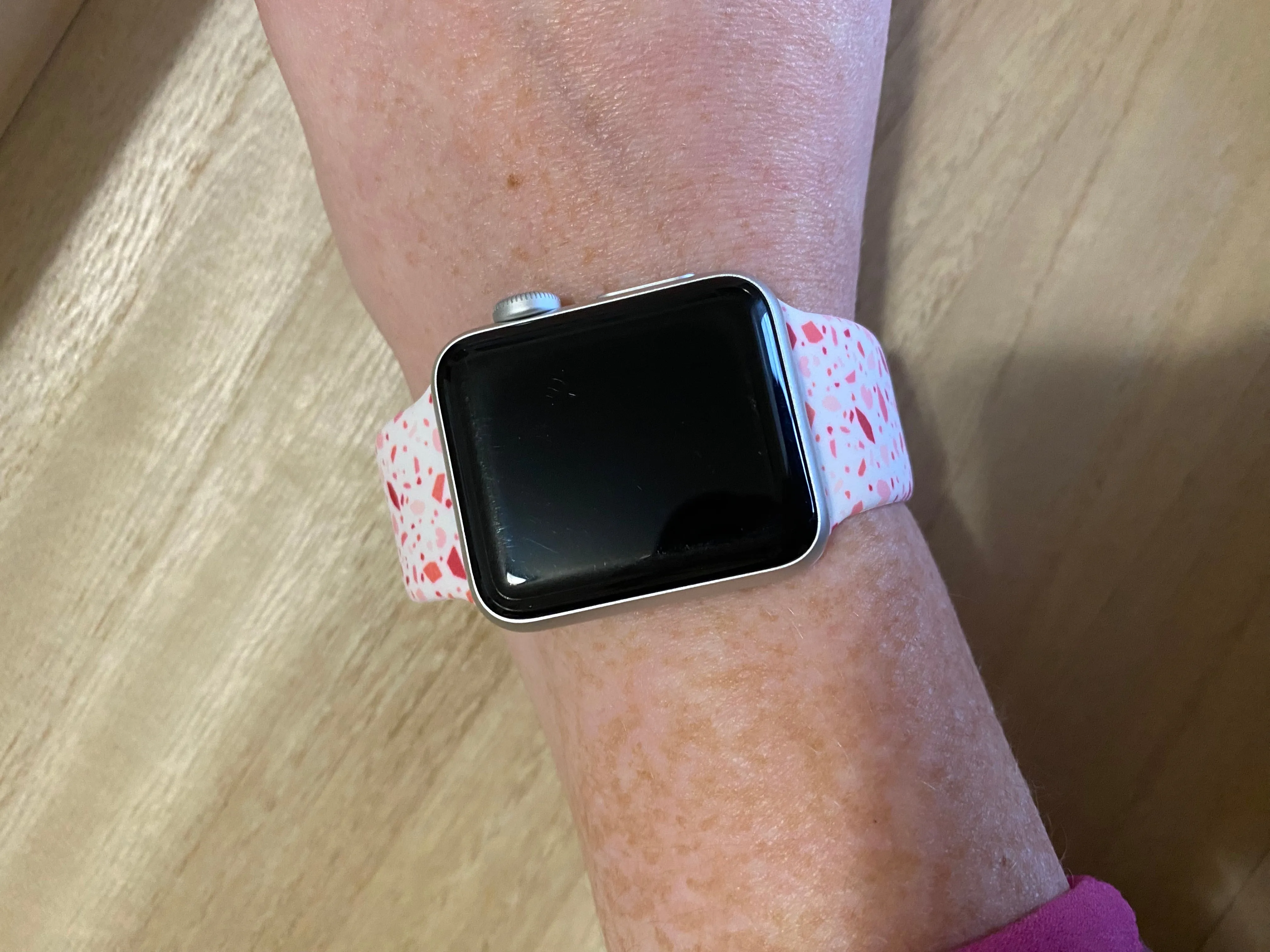 Terrazzo Heart Printed Silicone Smart Watch Band