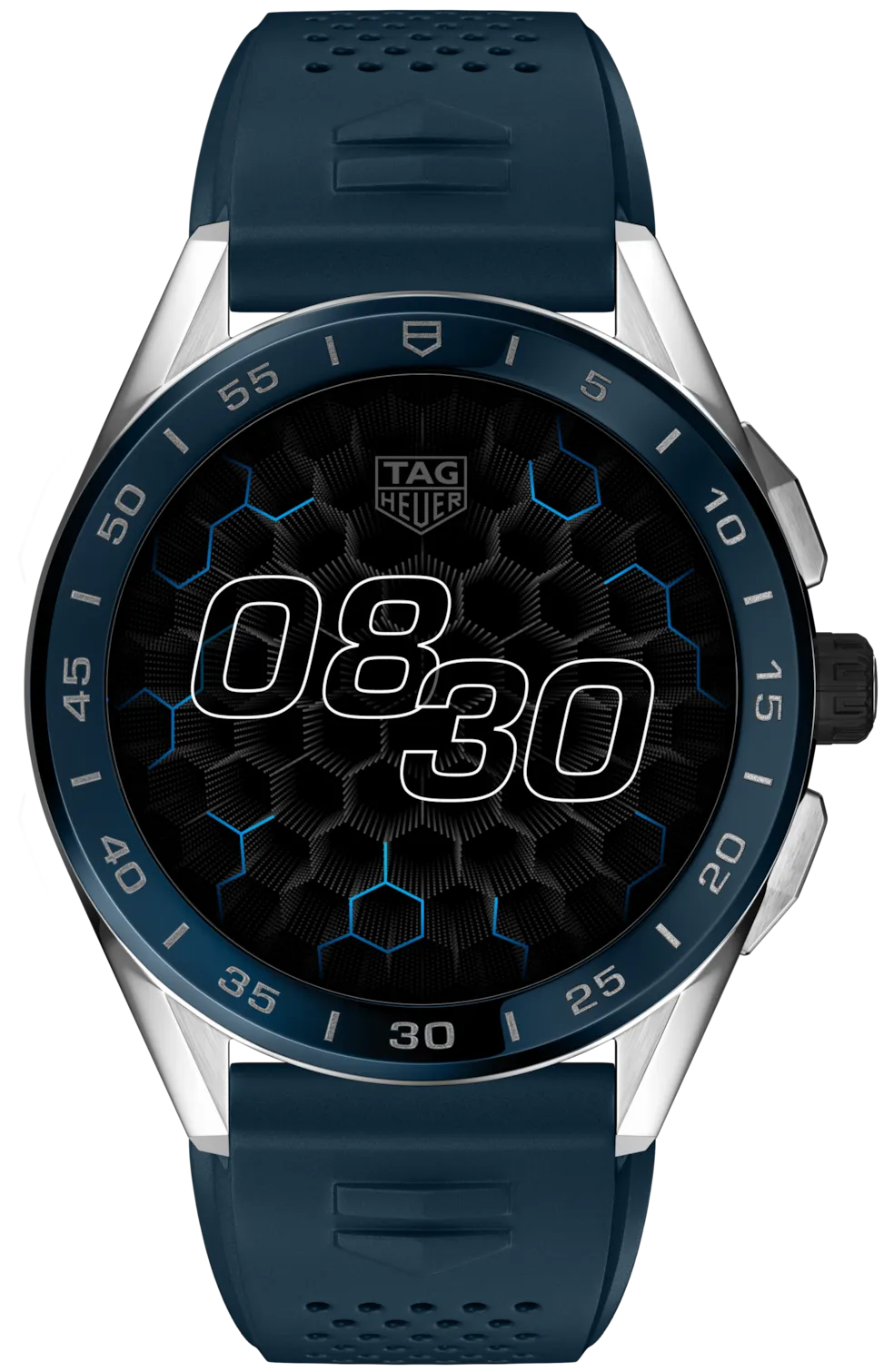 TH Watch Connected 45 Steel Blue Rubber