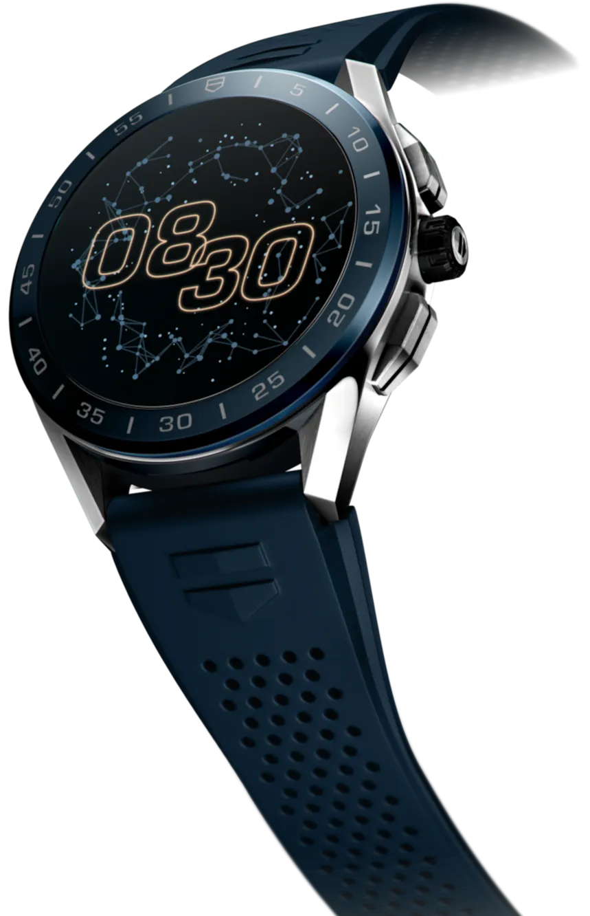 TH Watch Connected 45 Steel Blue Rubber