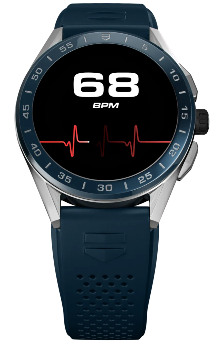 TH Watch Connected 45 Steel Blue Rubber