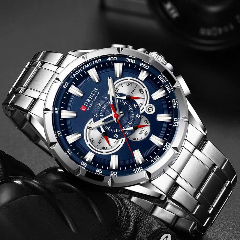 Top Brand Luxury Chronograph Quartz Men's waterproof Watch
