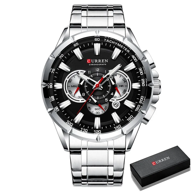 Top Brand Luxury Chronograph Quartz Men's waterproof Watch