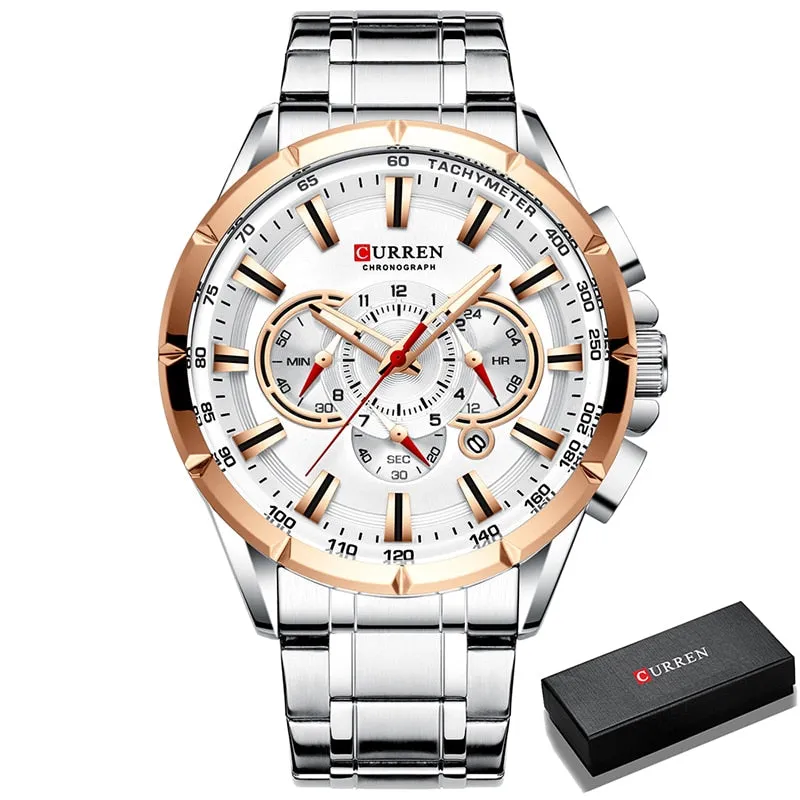 Top Brand Luxury Chronograph Quartz Men's waterproof Watch