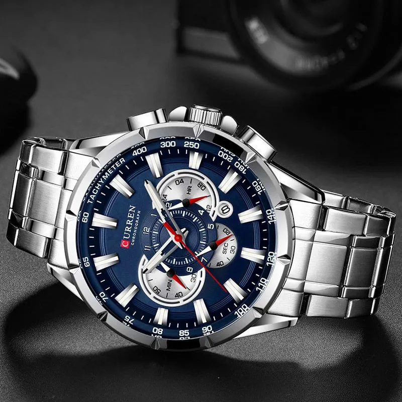 Top Brand Luxury Chronograph Quartz Men's waterproof Watch