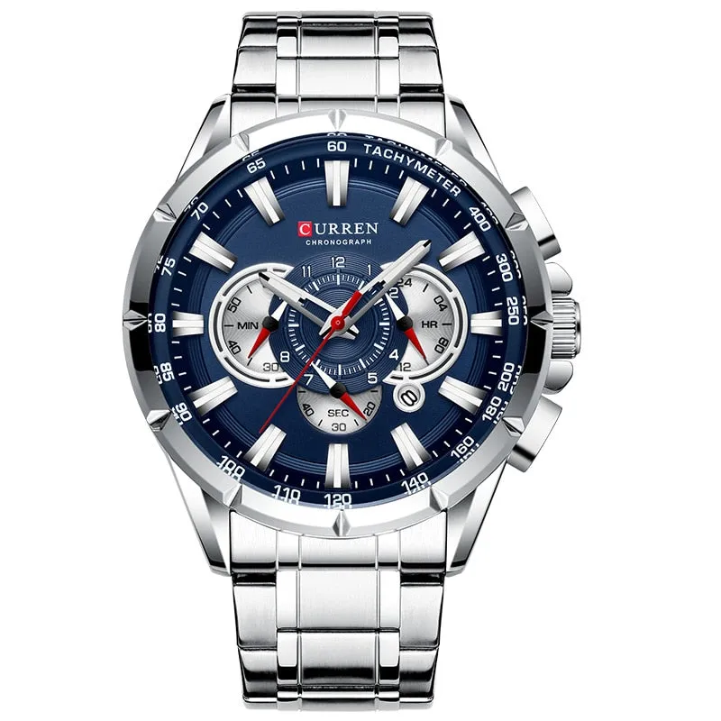 Top Brand Luxury Chronograph Quartz Men's waterproof Watch
