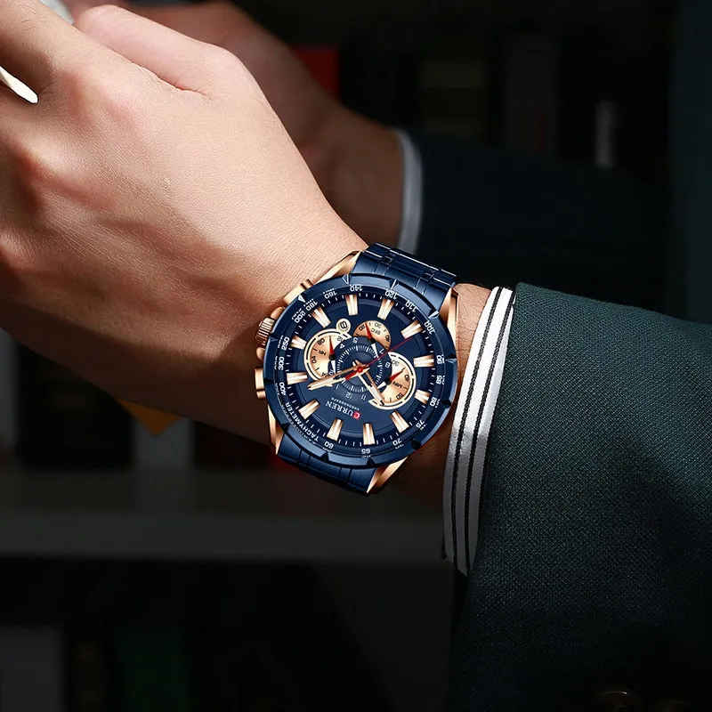 Top Brand Luxury Chronograph Quartz Men's waterproof Watch