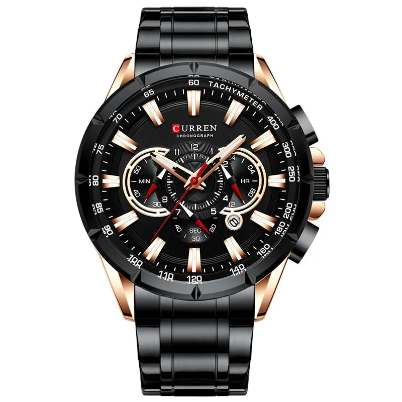 Top Brand Luxury Chronograph Quartz Men's waterproof Watch