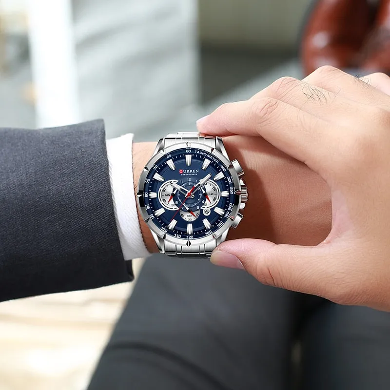 Top Brand Luxury Chronograph Quartz Men's waterproof Watch