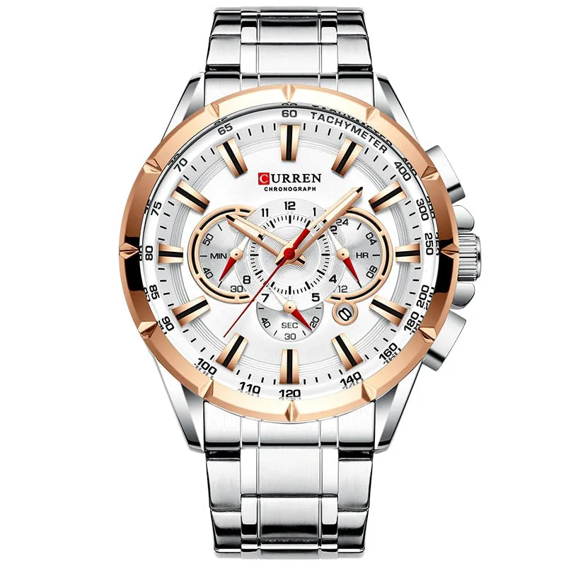 Top Brand Luxury Chronograph Quartz Men's waterproof Watch