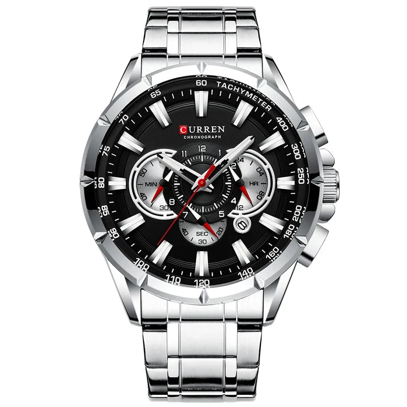 Top Brand Luxury Chronograph Quartz Men's waterproof Watch