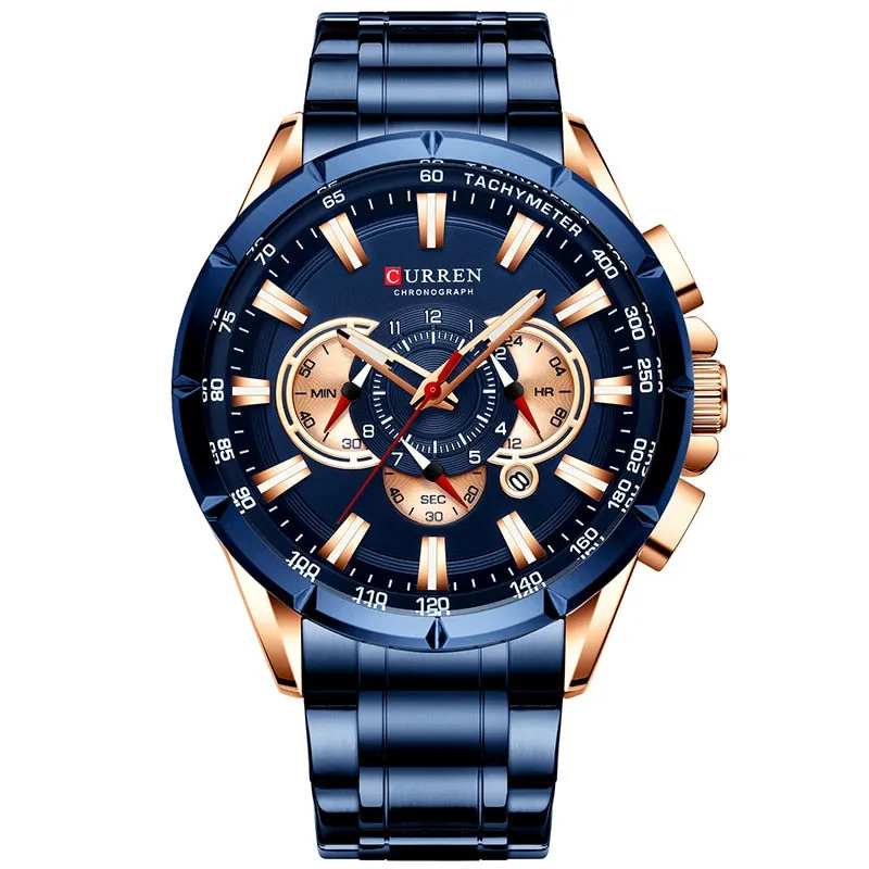 Top Brand Luxury Chronograph Quartz Men's waterproof Watch