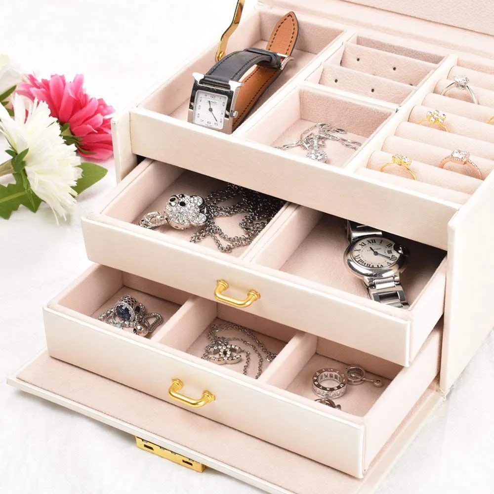 Triple Layer Jewelry & Cosmetics Box