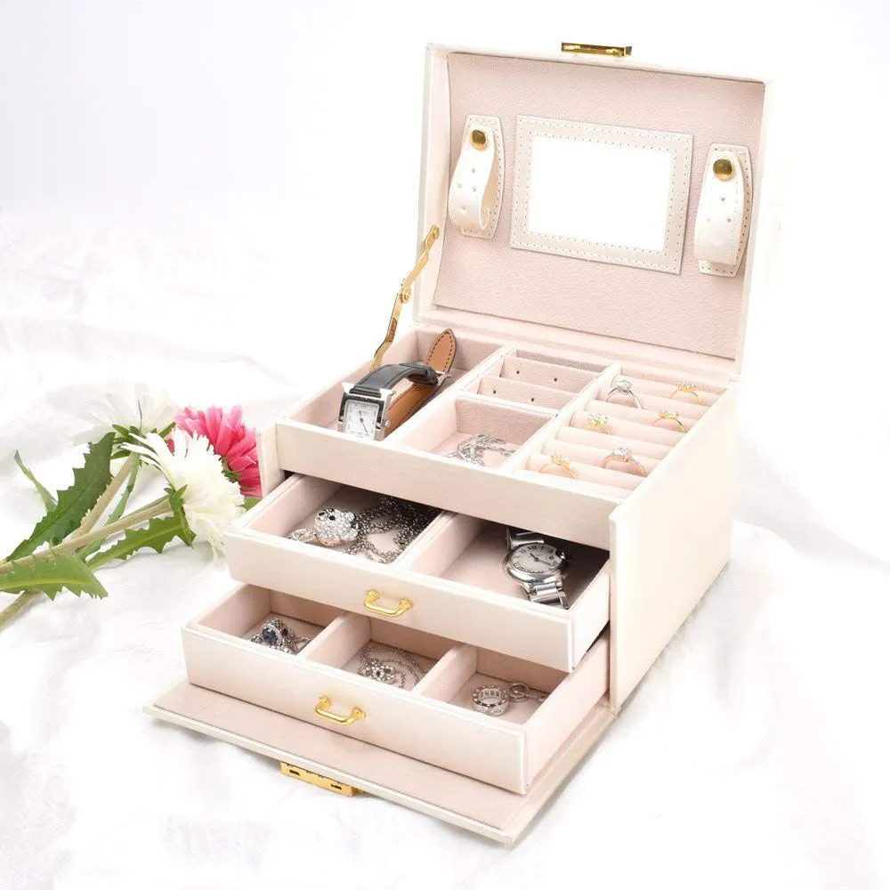 Triple Layer Jewelry & Cosmetics Box