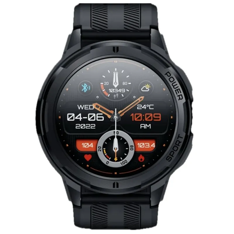 TUTT C25 Military Rugged AMOLED screen 1.43” Smart Watch 1 ATM 10 Meter Depth | Cold & Hot Temperature Dust & Drop Resistance 410mah Long Battery Life Health and Fitness Smartwatch