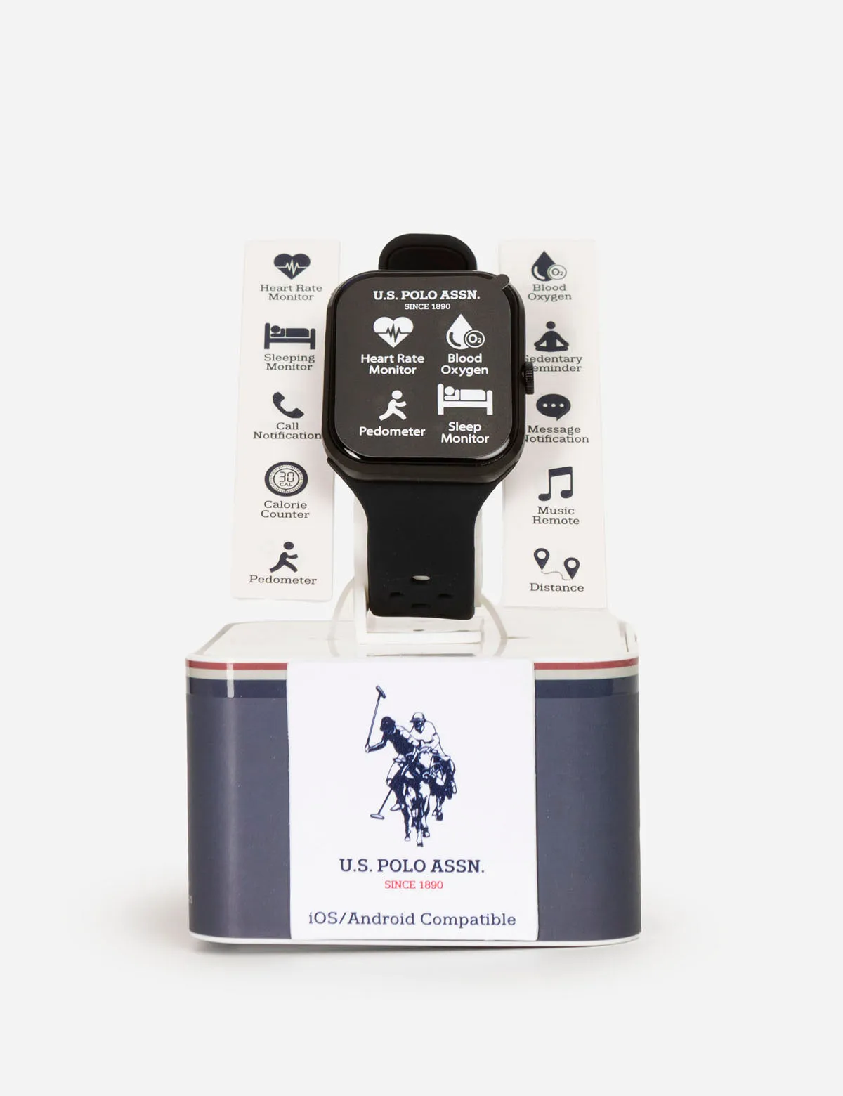 USPA SILVERTONE AND GRAY SMARTWATCH