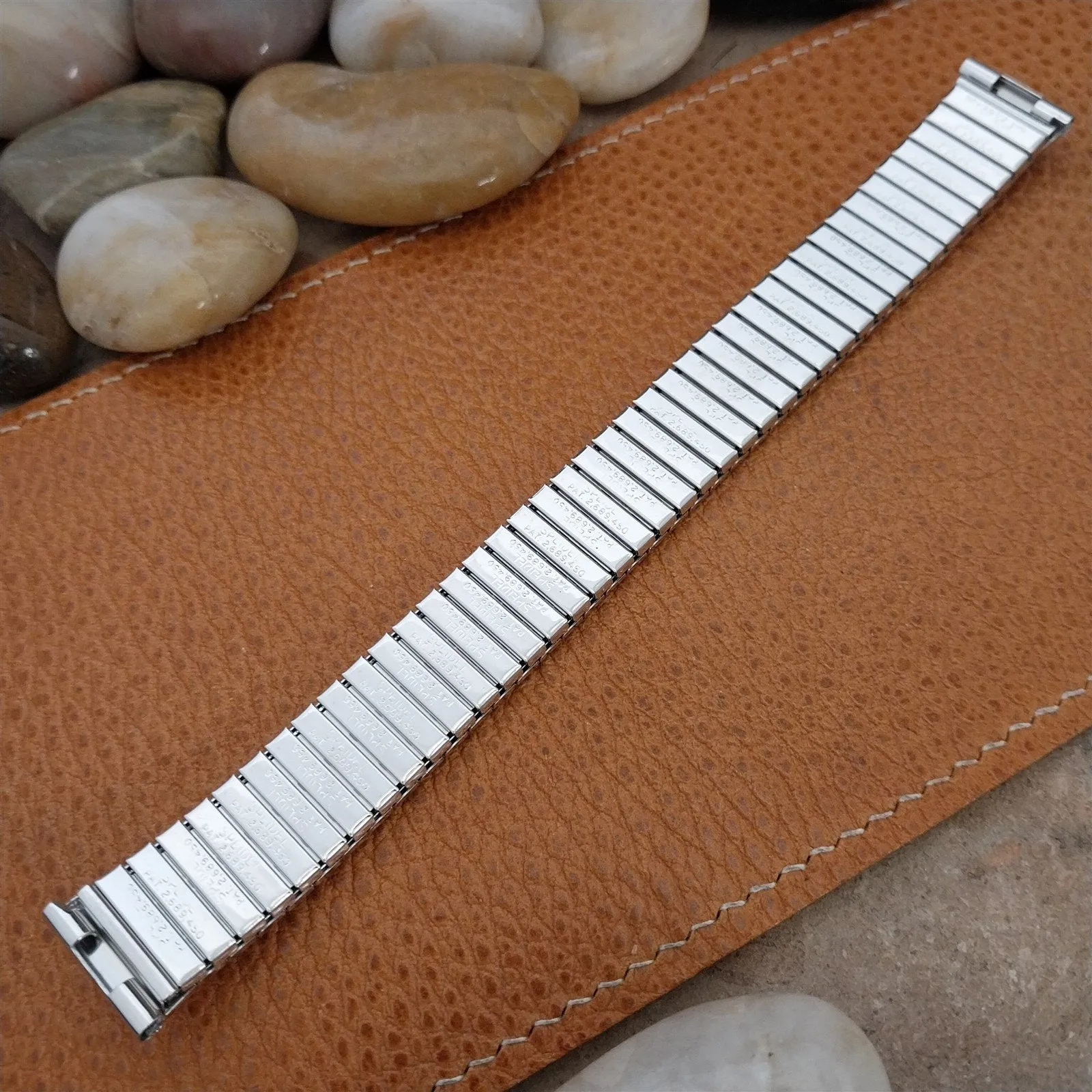 Vintage 17.2mm 17mm White Gold Filled Long Speidel Scope 1965 Unused Watch Band