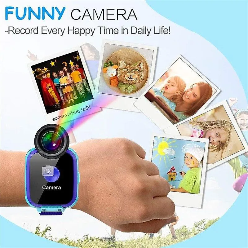 Watches watch phone for kids dial touch screen camera game music play smart watches blue