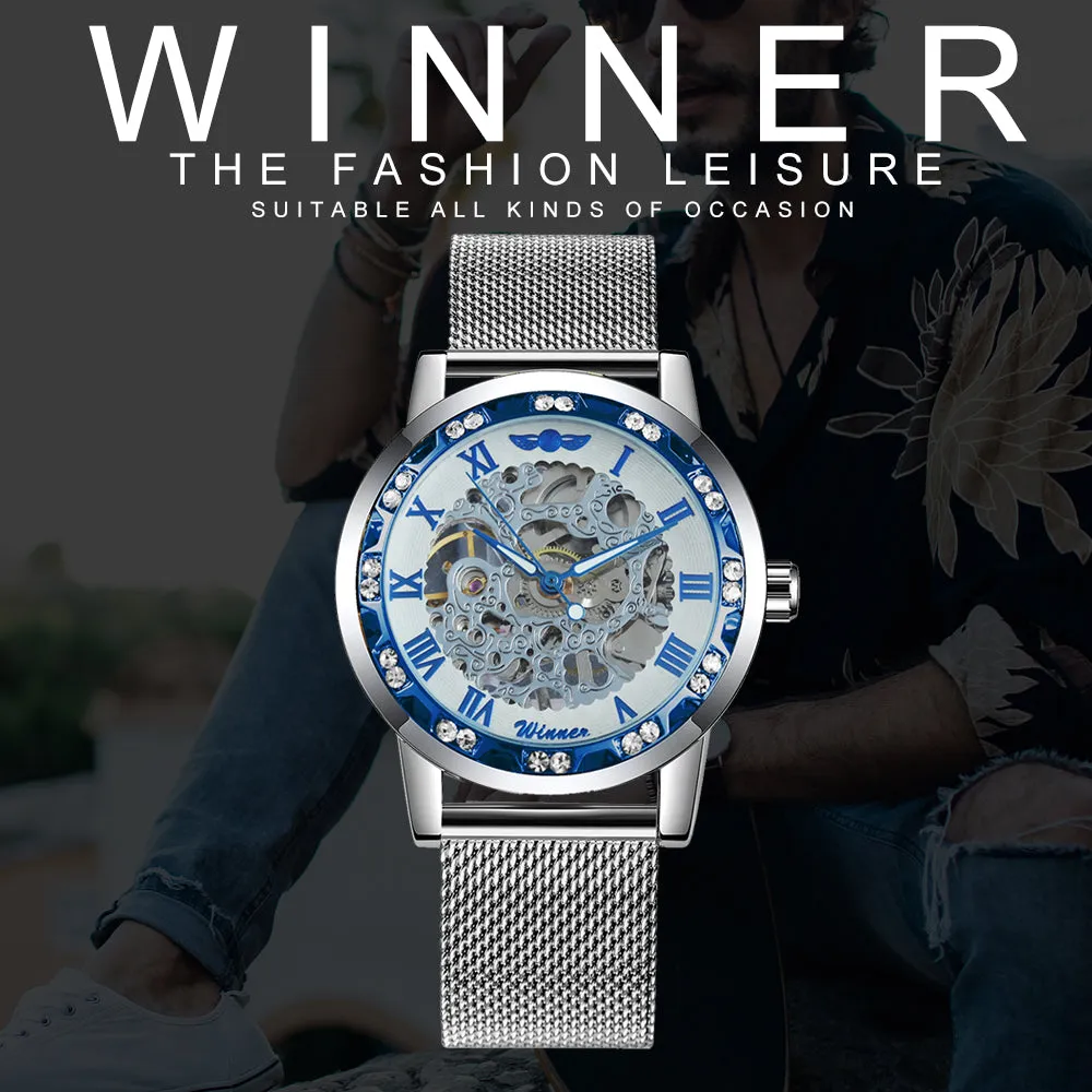 WINNER Hand-wind Mechanical Watch Men's Watch Business Casual Network With Men's Watch