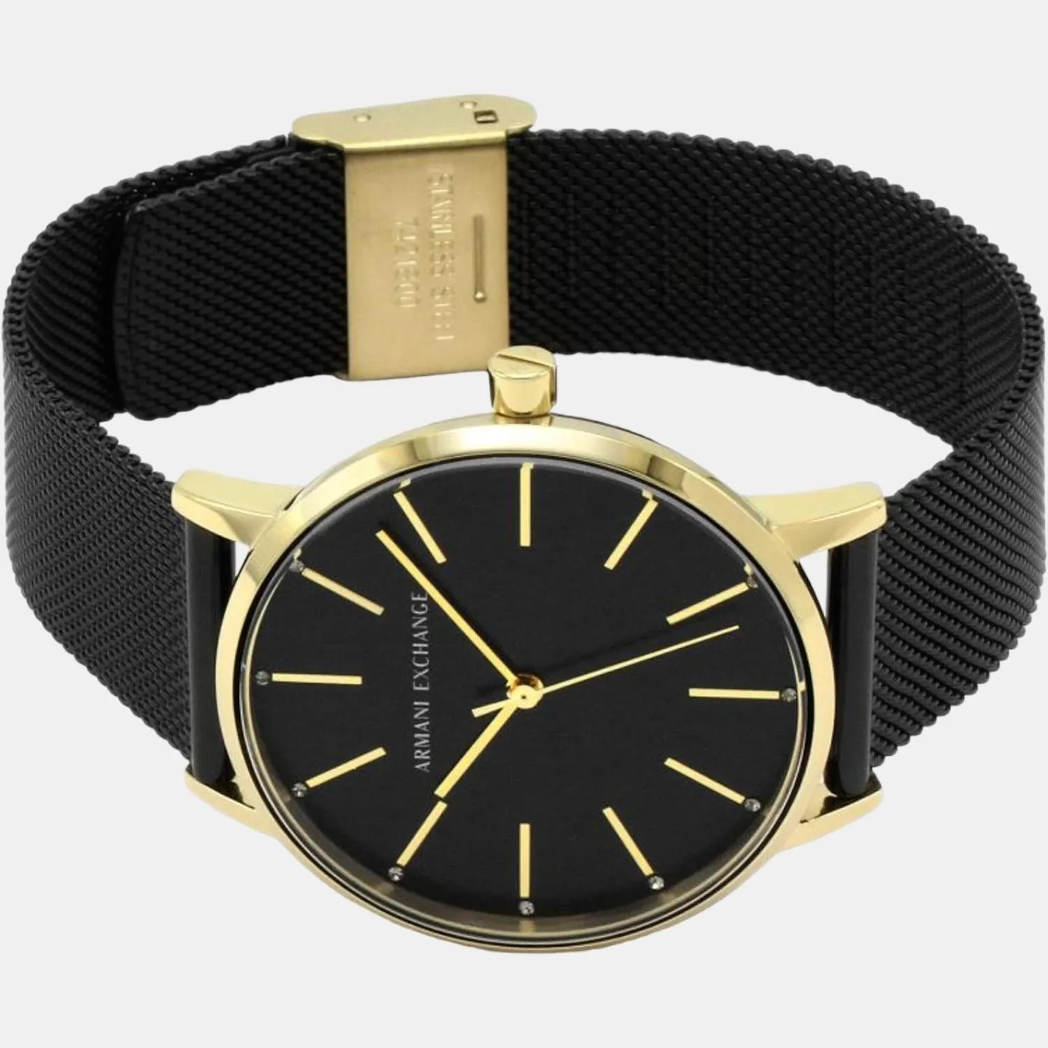 Women's Black Analog Stainless Steel Watch AX5548