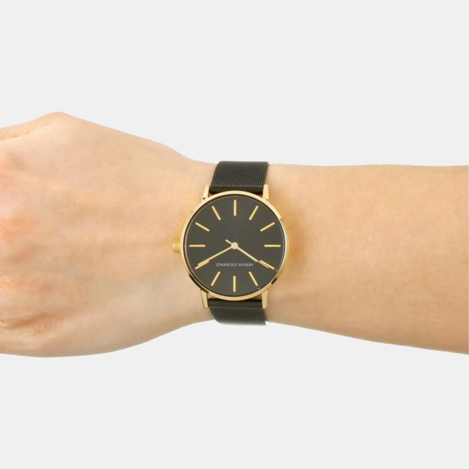 Women's Black Analog Stainless Steel Watch AX5548