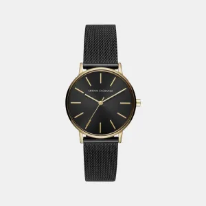 Women's Black Analog Stainless Steel Watch AX5548