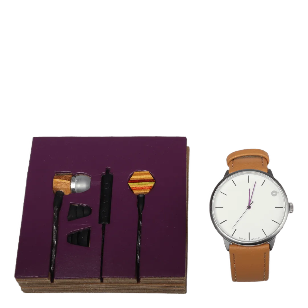 X Loud Watch & Headphones Brown
