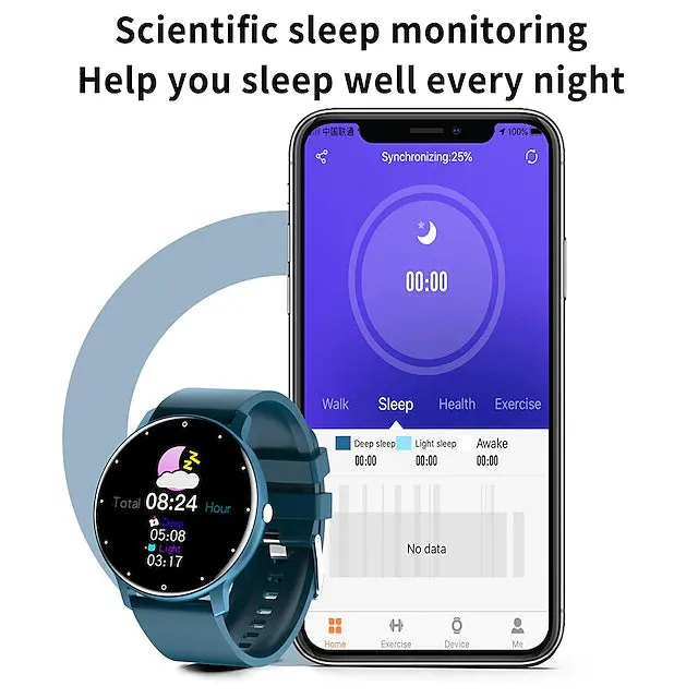 Zl02 Smart Watch 1.28 Inch Smartwatch Fitness Running Watch