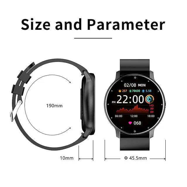 Zl02 Smart Watch 1.28 Inch Smartwatch Fitness Running Watch