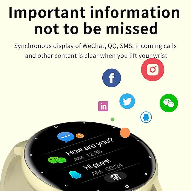 Zl02 Smart Watch 1.28 Inch Smartwatch Fitness Running Watch